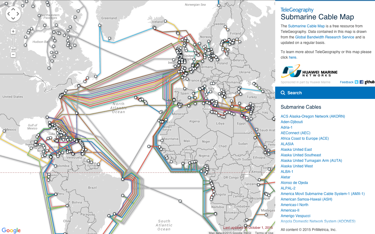 2017 submarine cable map